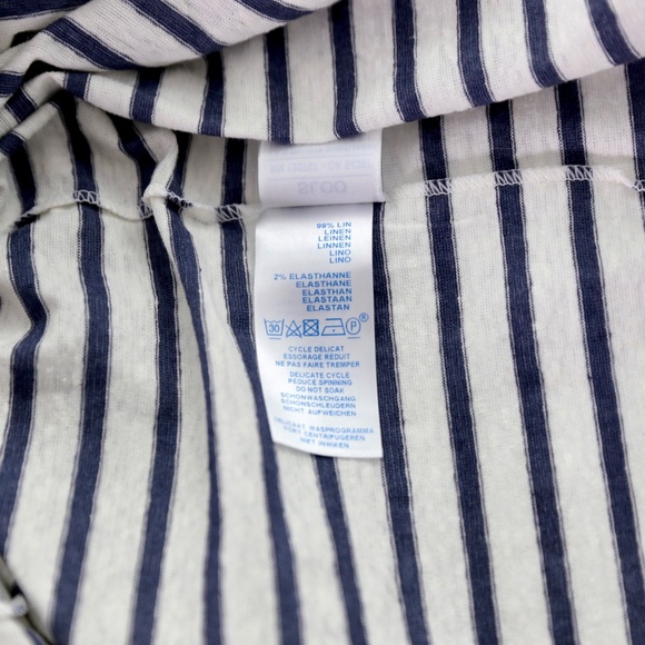 NWT Saint James x Jenni Kayne Rue Drop Shoulder Tee Striped Linen Womens L - Picture 9 of 9